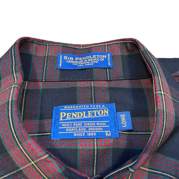 Pendleton Classic Board Shirt Muir Tartan Plaid Wool Long Sleeve Mens Large LONG - Picture 13 of 13